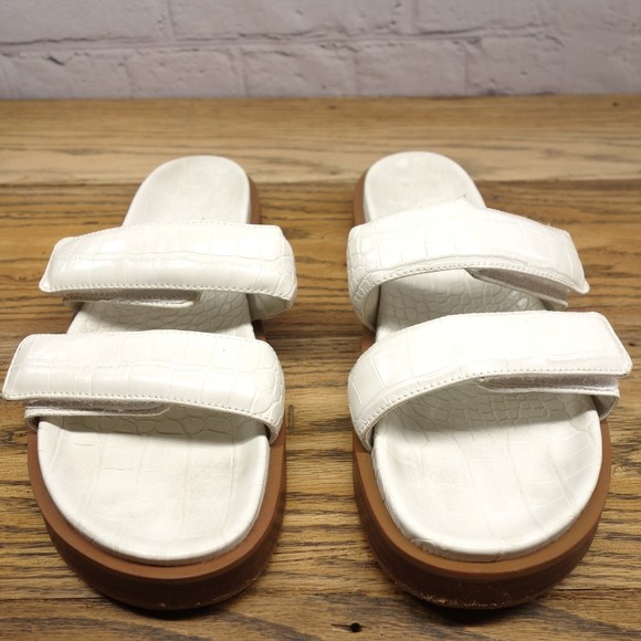 Mango MNG Women's Size 40 (8.5) White Slides Sandals #111 - Picture 8 of 10